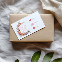 Jolie fleurs roses Liens sociaux Insertion Carte.