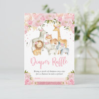 Jolie Jungle Safari Blush Floral Diaper Raffle