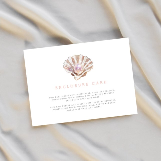 Carte D'accompagnement Jolie Petite Perle Sous Le Baby shower De Mer Sur  (Créateur téléchargé)