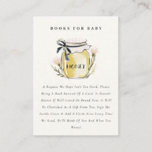 Carte D'accompagnement Jolis livres pot de miel pastel pour Baby Shower