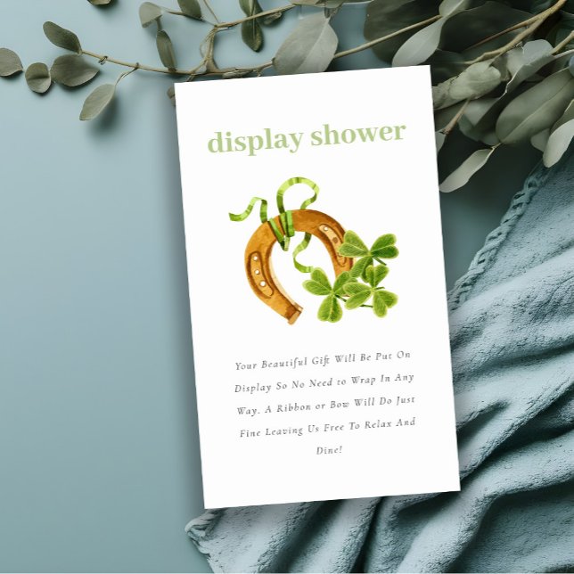 Carte D'accompagnement Jote Lucky Shamrock Écran Baby shower douche (Créateur téléchargé)