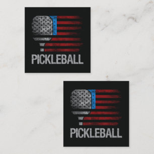 Carte D'accompagnement Joueur de Pickleball Amateur de Paddleball Drapeau