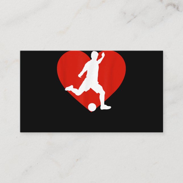 Carte D'accompagnement Joueur de soccer Valentine's Day Soccer Hea (Devant)