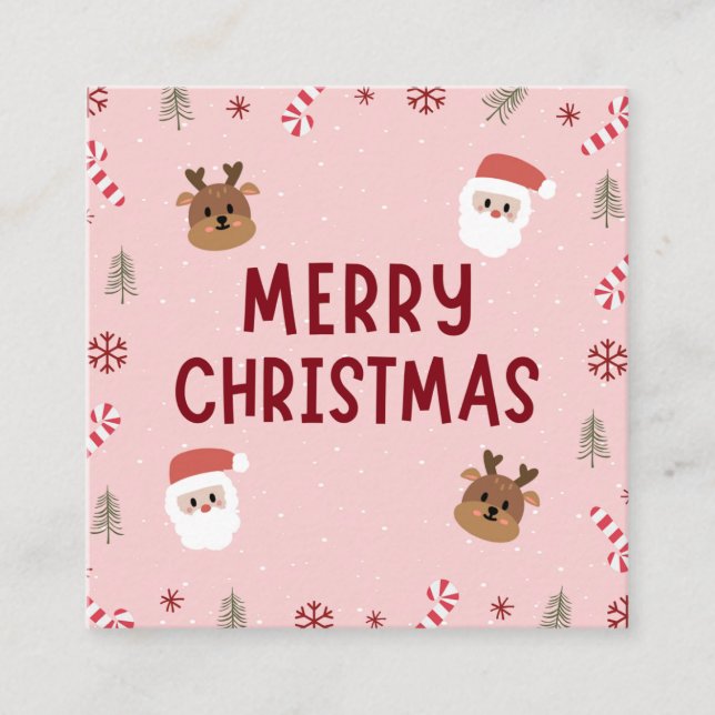 Carte D'accompagnement Joyeuses Berceaux de Noël (Devant)