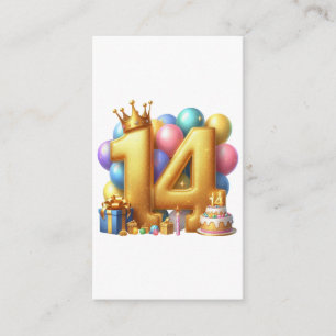 Carte D'accompagnement Joyeux 14ème anniversaire