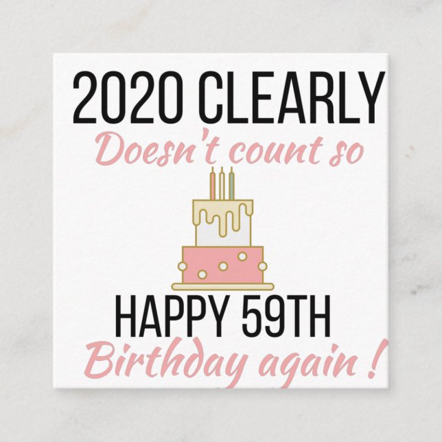 Carte D'accompagnement Joyeux 60e anniversaire, Funny 60e anniversaire ca (Devant)