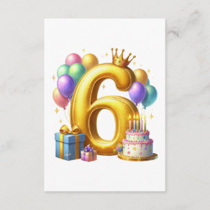 Carte D'accompagnement Joyeux 6ème Anniversaire