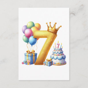 Carte D'accompagnement Joyeux 7ème Anniversaire