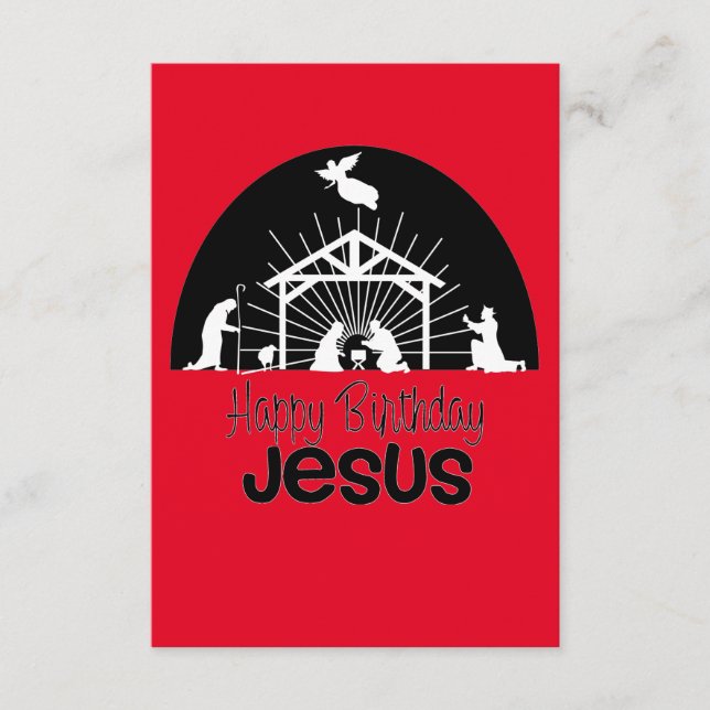 Carte D'accompagnement Joyeux anniversaire Jésus (Devant)