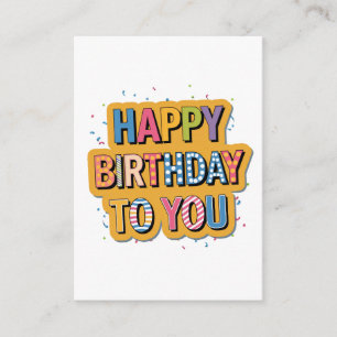 Carte D'accompagnement Joyeux Anniversaire Motif