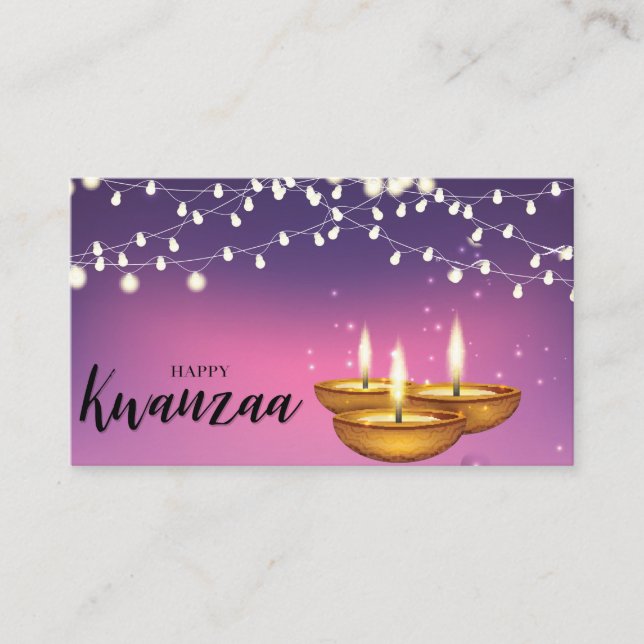 Carte D'accompagnement Joyeux Kwanzaa (Devant)