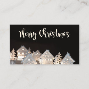 Carte D'accompagnement Joyeux Noël Illuminé Maisons de Noël