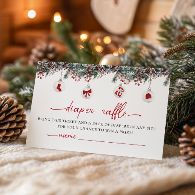 Carte D'accompagnement Joyeux petit Baby shower de Noël Déchets Raffle (Créateur téléchargé)