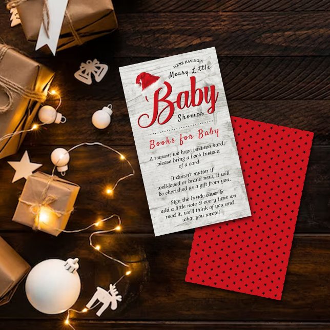 Carte D'accompagnement Joyeux Petits Livres Baby showers De Noël Pour Béb (Créateur téléchargé)
