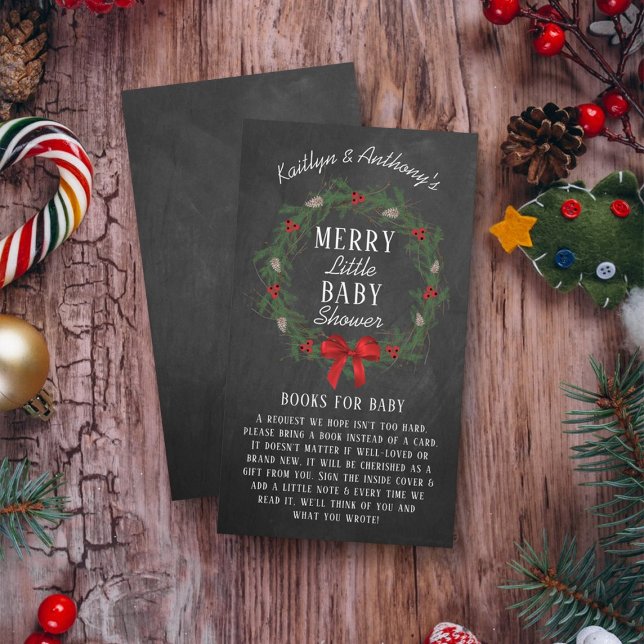 Carte D'accompagnement Joyeux Petits Livres Baby showers De Noël Pour Béb (Créateur téléchargé)