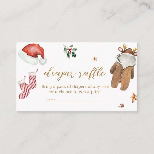 Carte D'accompagnement Joyeux petits vêtements de Noël Déchets Raffle (Devant)