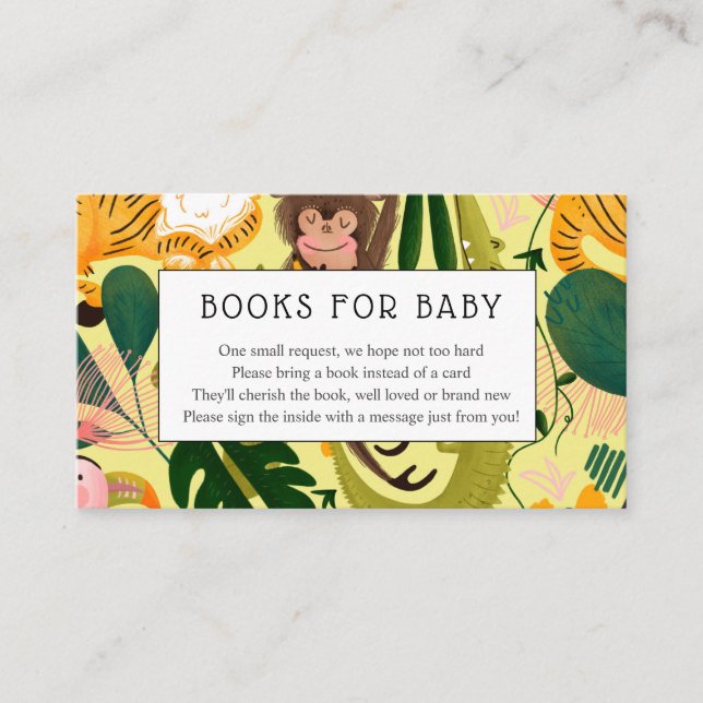 Carte D'accompagnement Jungle Livres pour Baby insert card (Devant)