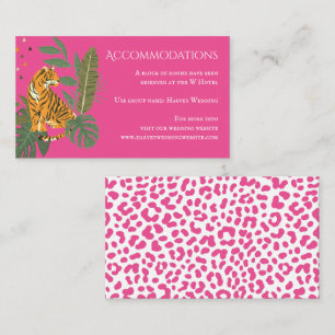 Carte D'accompagnement Jungle Safari Tiger Mariage Logements Enclosu