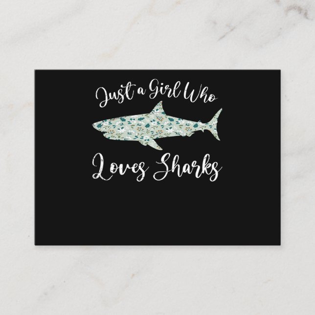 Carte D'accompagnement Just Girl Who Loves Sharks (Devant)
