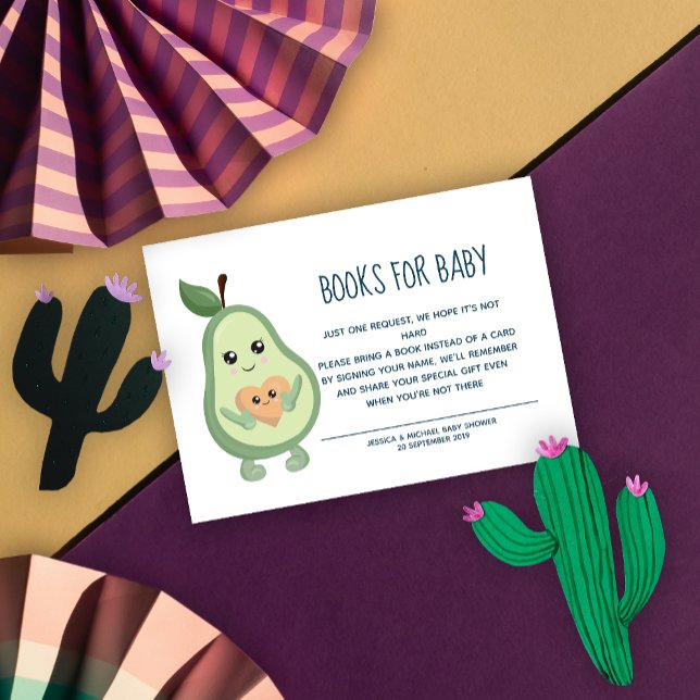 Carte D'accompagnement Kawaii Avocado Livres pour bébé (Créateur téléchargé)