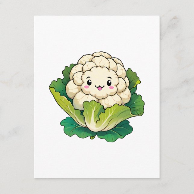 Carte D'accompagnement Kawaii Chou-fleur (Devant)