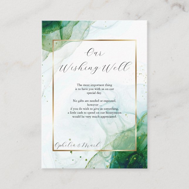 Carte D'accompagnement Kelly Green Alcohol Enk Wishing well (Devant)