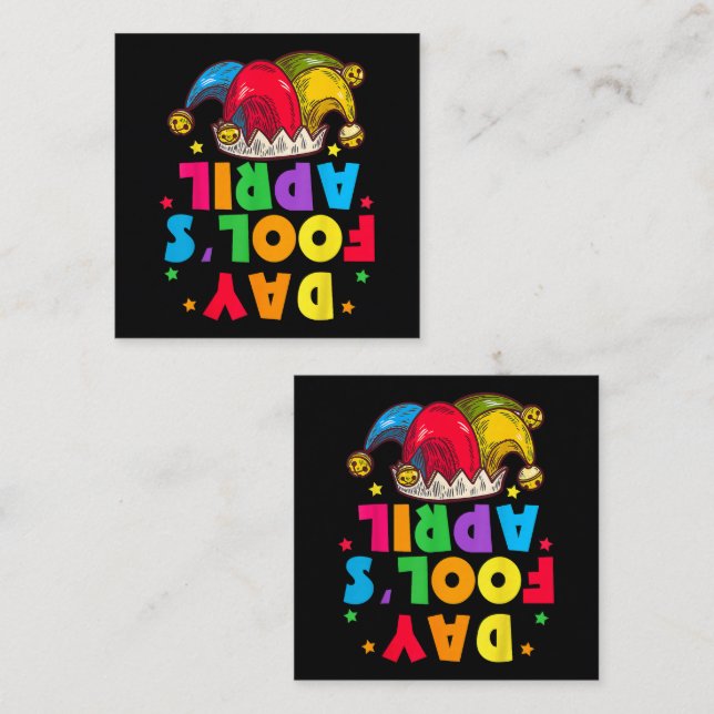 Carte D'accompagnement Kit de blagues drôles du 1er avril Poisson d'avril (Devant / Derrière)