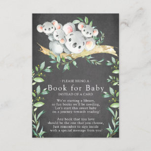 Carte D'accompagnement Koala Bear Triplets Baby shower Book for Baby Card