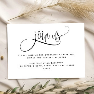 Carte D'accompagnement Kraft, Rustic Mariage Rejoignez-Nous Réception