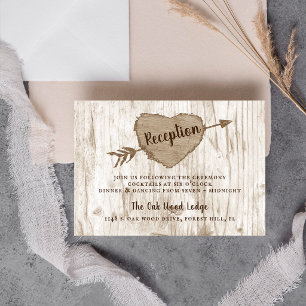 Carte D'accompagnement La collection de mariage The Carved Heart Tree pou