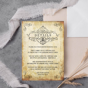 Carte D'accompagnement La collection de mariage vintage Ornate Flourish