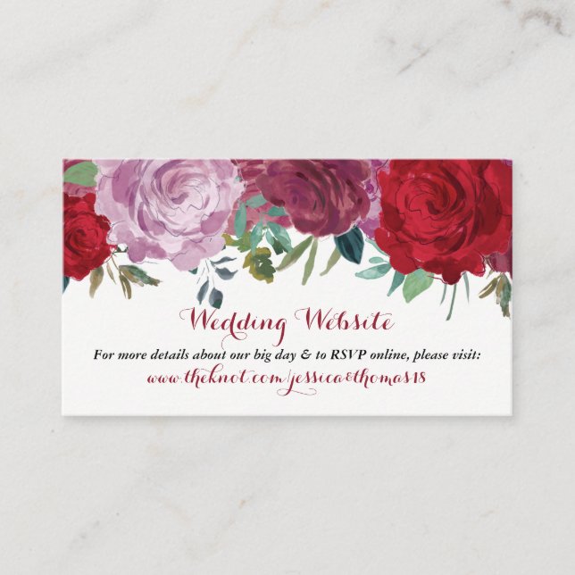 Carte D'accompagnement La collection de Mariages floraux romantiques (Devant)