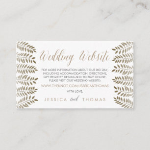 Carte D'accompagnement La collection de Mariages Monochrome Fern Woodland