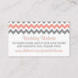 Carte D'accompagnement La collection moderne de Mariages Chevron - rose e