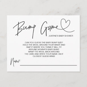 Carte D'accompagnement La conjecture mignonne de bosse de bébé de jeu de