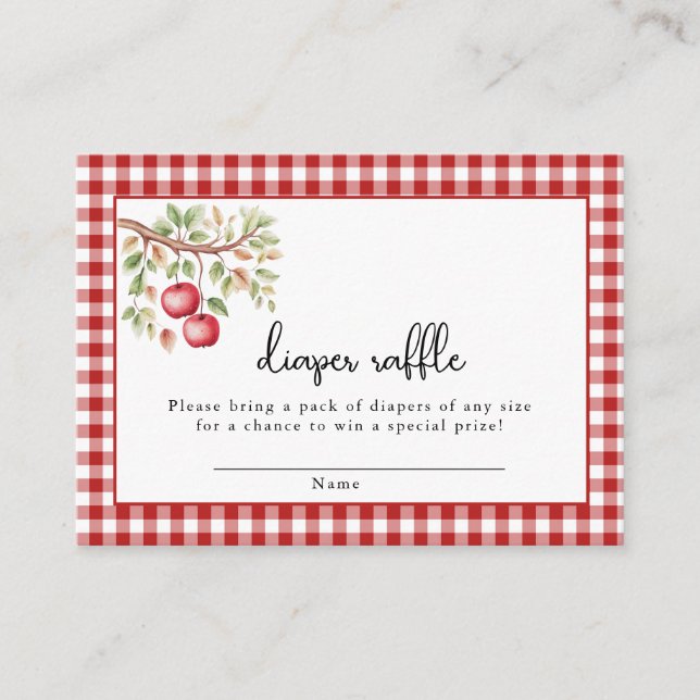 Carte D'accompagnement La pomme de notre Baby shower oculaire (Devant)