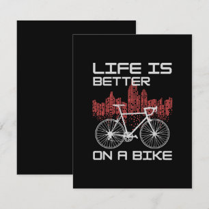 Carte D'accompagnement La vie est meilleure à vélo