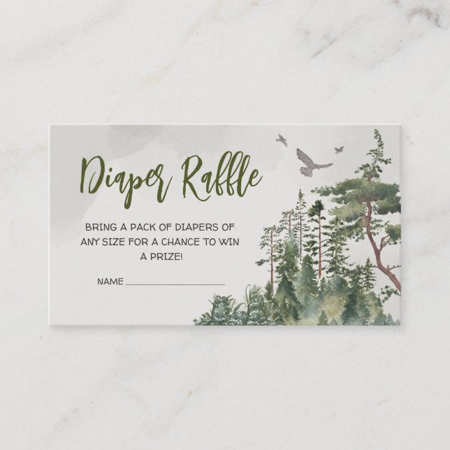 Carte D'accompagnement Laisser l'aventure commencer Mountain Diaper Raffl (Devant)