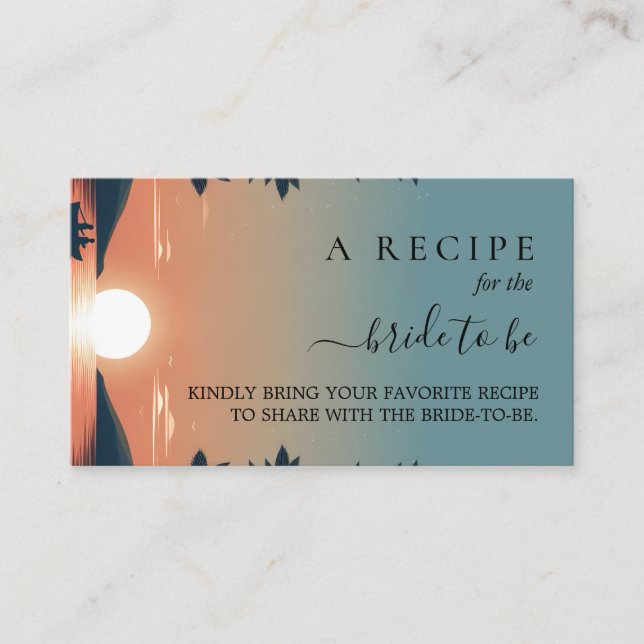 Carte D'accompagnement Lakeside Mountain Fun Nature Lake Fête des mariées (Devant)