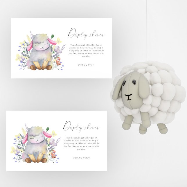 Carte D'accompagnement Lambe de bébé élégant - douche d'affichage (Créateur téléchargé)
