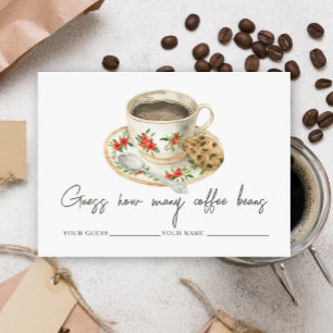 Carte D'accompagnement L'amour brasse Devinez combien de grains de café