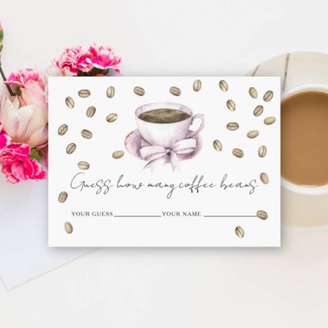 Carte D'accompagnement L'amour nuptial brasse Combien de fèves de café (Créateur téléchargé)