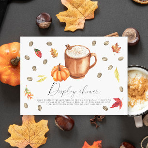 Carte D'accompagnement L'amour se prépare Affichage de douche de Pumpkin