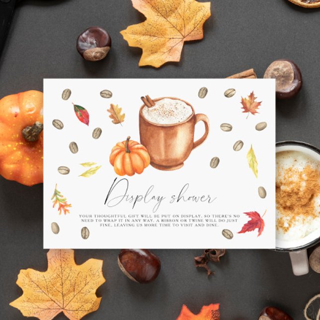 Carte D'accompagnement L'amour se prépare Affichage de douche de Pumpkin  (Créateur téléchargé)