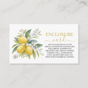 Carte D'accompagnement Lancement de Mariée Fleur de Citron
