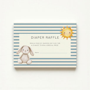 Carte D'accompagnement Lapin à l'aquarelle Fête de bébé Shower Cadeau de 