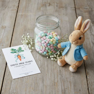 Carte D'accompagnement Lapin de livre d'histoires Devinez combien de jeu 