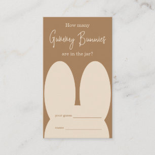 Carte D'accompagnement Lapin mignon Combien de lapins gélifiés jeu