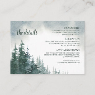 Carte D'accompagnement Lauren Détail 3.5x2.5 Mariage À feuillage persista