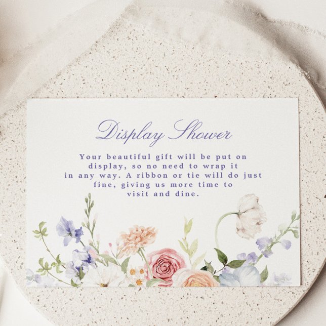 Carte D'accompagnement Lavender Spring Pastel Floral Display Douche (Créateur téléchargé)